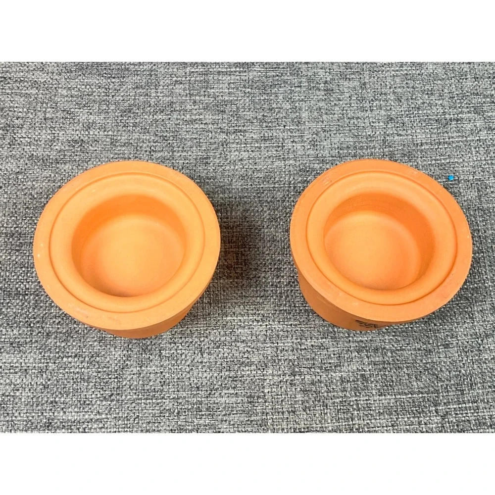 Henry Watson Pottery Terracotta Candle Lamp Bases Set of 2 England Rustic Decor